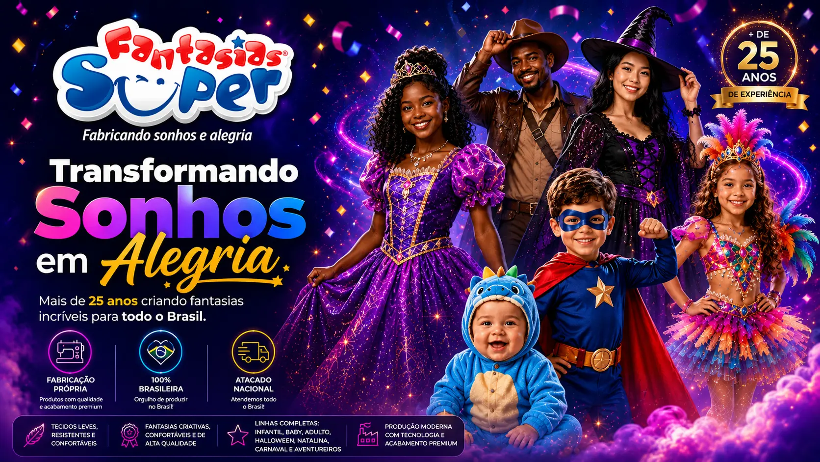 Coleções encantadoras para lojas, escolas e eventos
